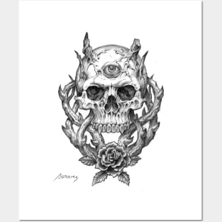 Demon Skull Posters and Art